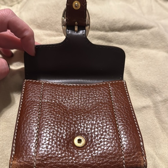 Burberry Brown Leather Buckle Flap French Wallet - Picture 15 of 15